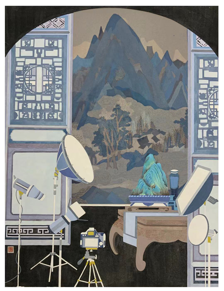 2.李敏 《镜》 100cmx130cm 中国画 研究生.jpg