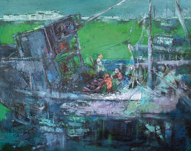 优秀作品：1.李雪娅   《渔舟春晓》 指导教师：范益民.jpg