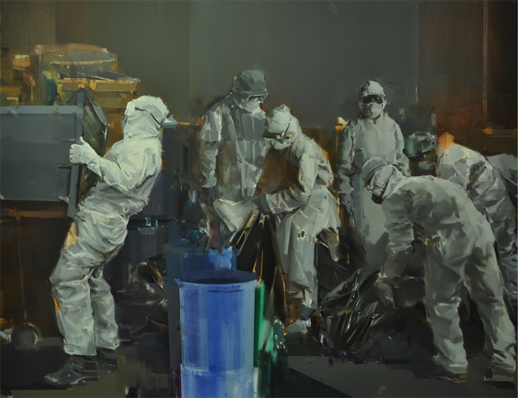 樊磊  油画  《夜幕下的城市卫士》.png