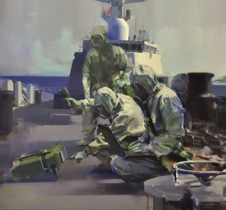 3.樊磊《平静领海上的巡航任务》布面油画 150×140cm.jpg